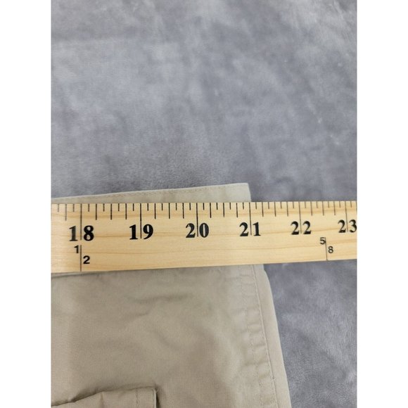 Lands'‎ End Men's Drawstring Waist Khaki Cotton shorts 42 waist embroidered - Picture 8 of 9